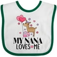 thumbnail image 3 of Inktastic Nana Loves Me Grandchild Valentine Deer Girls Baby Bib, 3 of 4
