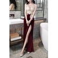 thumbnail image 2 of ROMANCE VICTORY Women's Sexy V-Neck Sleeveless Velvet Slit Evening Bridesmaid Cocktail Prom Dress, 2 of 10