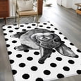 thumbnail image 3 of Black Easter Area Rug 4'x6', Spring Country Cute Bunny Polka Dot Washable Non-Slip Rugs, Low Pile Large Carpet for Living Room Bedroom Dining Room Kitchen Office Indoor Mat, 3 of 9