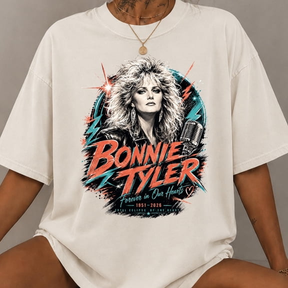 Bonnie Tyler Tribute Shirt, 80s Rock Singer Memorial Tee, Forever in Our Hearts Graphic T-Shirt