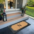thumbnail image 3 of A1HC Natural Rubber & Coir 24x39 Monogrammed Doormat For Front Door, Anti-Shed Treated Durable Doormat for Outdoor Entrance, Heavy Duty, Low Profile, Easy to Clean, Long Lasting Front Porch Entry Rug, 3 of 7