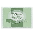 thumbnail image 1 of Aniversery Cutting Board, 30 Years Together in Green Tone Monochrome Design, Decorative Tempered Glass Cutting and Serving Board, in 3 Sizes, by Ambesonne, 1 of 2