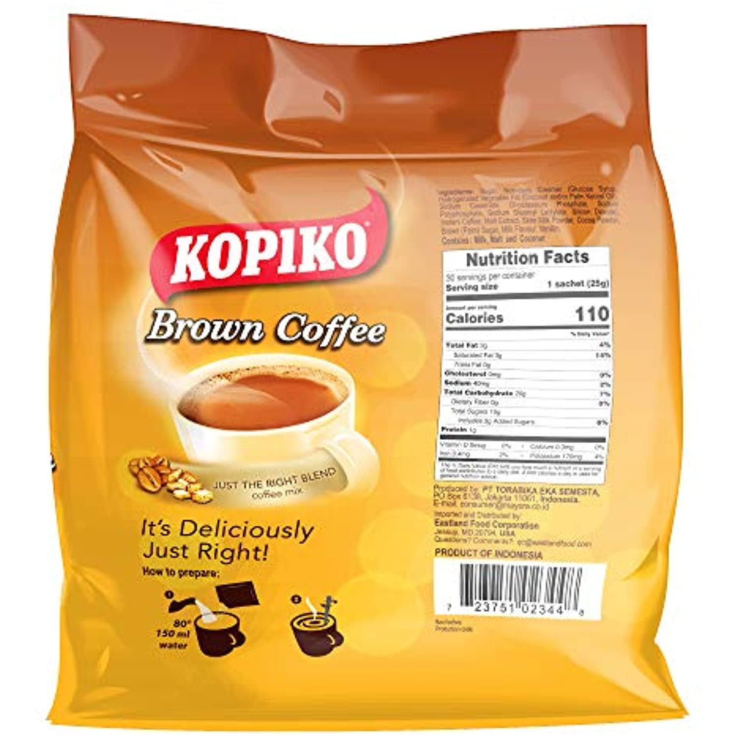 Kopiko - Instant 3 in 1 Brown Coffee Mix - 10 Sachet / Packet Bag - 30 –  Sukli - Filipino Grocery Online USA