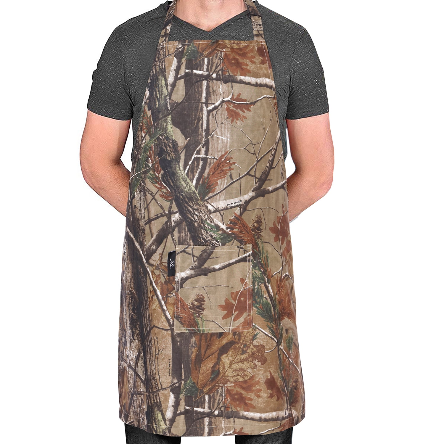 Realtree All Purpose Adjustable Camo Apron with 1 Pocket Cooking