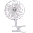 thumbnail image 3 of Genesis Ventilador de sobremesa convertible con clip de 6 pulgadas y ventilador con clip, dos velocidades silenciosas, ideal para el hogar, la oficina, el dormitorio y más, color blanco, 3 of 5
