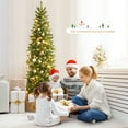 thumbnail image 3 of Costway 7.5FT Pre-Lit Hinged Artificial Christmas Tree w/ 796 Tips & 350 LED Lights, 3 of 10