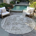 thumbnail image 6 of Addison Rugs Chantille Indoor/Outdoor Traditional Global Chocolate Washable Round Rug, 8' x 8', 6 of 6
