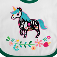 thumbnail image 4 of Inktastic Floral Skull Unicorn Sugar Style Dia De Los Muertos Girls Baby Bib, 4 of 4