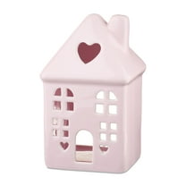 Ceramic House Tabletop Decoration, Pink, 6", Valentine's Day by Way To Celebrate