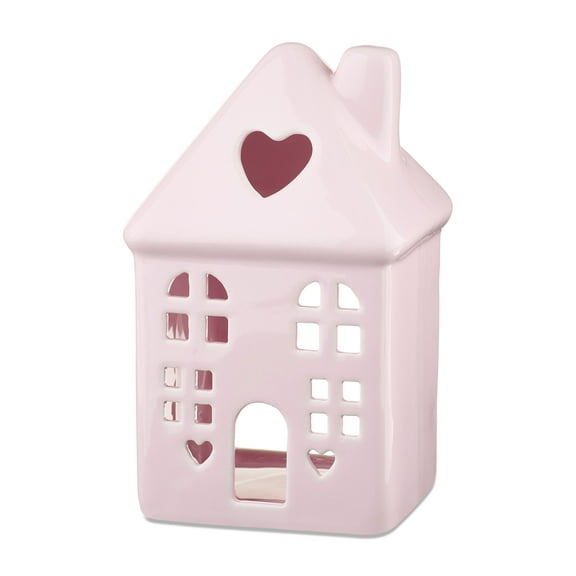 Ceramic House Tabletop Decoration, Pink, 6", Valentine's Day by Way To Celebrate