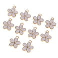 thumbnail image 1 of 10pcs Colorful Flower Charm Pendants for Jewelry Making, Tiny Small White, 1 of 6