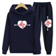 thumbnail image 2 of Gibobby Conjunto de Pantalones para Mujer Mujeres Casual Manga Larga Sudadera Con Capucha Patrones De Fútbol Sudadera Chándal Jogger Pantalones De Chándal Uni(Marina,M), 2 of 4