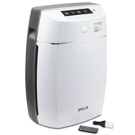 Ionic Uv Air Purifier - Della HEPA Air Purifier Ionic UV Plasma System Cleaning Clean Ionic Remove Odor Allergies Remote, White