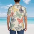 thumbnail image 3 of Lsque Butterfly pattern Hawaiian Shirt for Men, Unisex Summer Beach Casual Short Sleeve Button Down Shirts-Small, 3 of 9