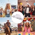 thumbnail image 5 of Jiibva Women Men Western Style Cowgirl Hat Wide Brim Rhinestone Star Western Hats for Wedding Carnival Rave Party Travel, 5 of 7