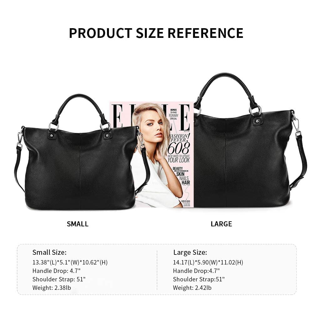 Kattee Women's Soft Leather Tote Bag, Top Satchel Purses and Handbags