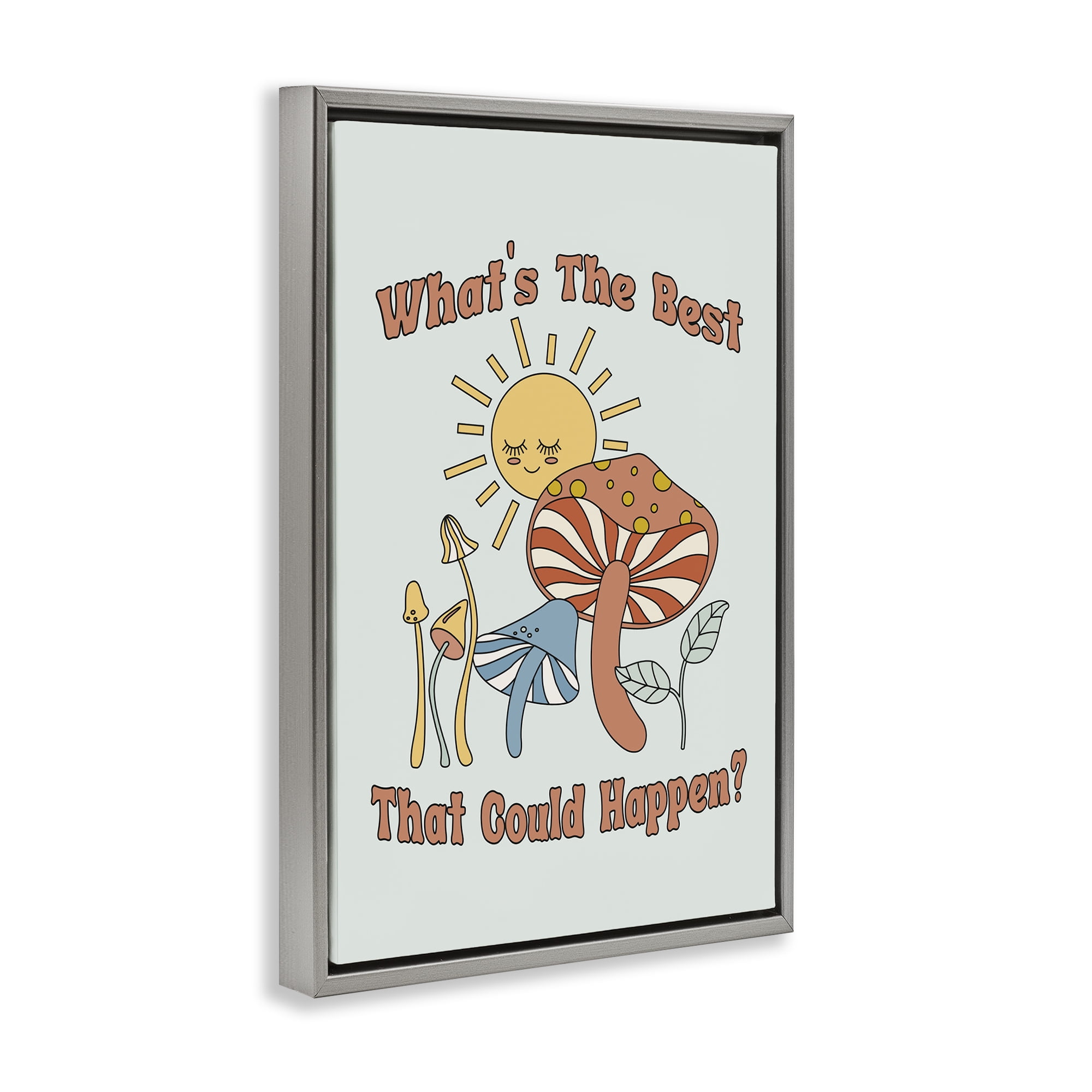 Stupell Industries Best That Could Happen Landscape Painting Gray Floater Framed Art Print Wall Art, 17 x 25