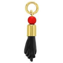 Gold Plated Red Black Figa Hand Evil Eye Protection Good Luck Charm Talisman