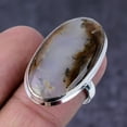 thumbnail image 2 of Natural Agate Gemstone Handmade 925 Sterling Silver Jewelry Ring Size 9, 2 of 2