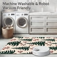 thumbnail image 5 of ODIKA 3'x5' Machine Washable Non-Slip Area Rug, Vintage Festive Pine Bathroom Nostalgic Holiday High Traffic Rug with Pad, Beige, 653169, 5 of 8
