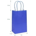 thumbnail image 5 of IN-JOOYAA Gift Bags Small Size Kraft Paper Gift Bags with Handles 25 Pcs (Royal Blue, 5 x 3.1 x 8.2 in), 5 of 7