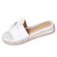 thumbnail image 2 of Viluyesy Womens Espadrilles Sandals, Slip-On Thick Sole Open Toe Beach Casual Fashion Platform Shoes White US9, 2 of 9