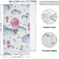 thumbnail image 2 of SKYSONIC Hot Air Balloon Soft Hand Towels set of 2, Absorbent Bath Towel Decorative Fingertip Towels for Bathroom Spa Hotel Swimming Pool,14.4 x 28.3 inch, 2 of 7