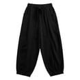 thumbnail image 6 of Utoimkio Women's Linen Jogger Pants Self Tie Bow Elastic Waist Dual Side Pockets Cuffed Ankle Casual Cropped Bottoms for Summer Daily Wear, 6 of 6