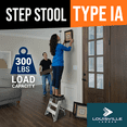 thumbnail image 4 of Louisville Ladder 2-Foot Aluminum Step Stool Industrial, 300-Pound Load Capacity, Type IA, AS3002, 4 of 11