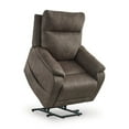 thumbnail image 5 of Signature Design by Ashley Crestmeade Power Lift Recliner Chair with Heat, Massage, USB Charging - Espresso Brown Faux Leather Electric Lift Chair, 5 of 9