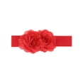 thumbnail image 1 of Cinturón Elástico Ancho de Doble Flor Grande INSPIRE CHIC para Mujeres, Cinturones de Cintura Chunky para Vestir Hasta 75cm/29.53" Rojo, 1 of 6