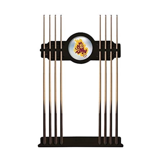 Holland Bar Stool CueBKArizSt-S Arizona State Sparky Logo Cue Rack - Black