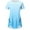 Light Blue, variant on Women's Ombre Gradient Short Sleeve T-Shirt, Casual Crew Neck Loose Fit Colorful Transition Top with Multiple Colors for Street Style