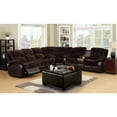 thumbnail image 4 of Benzara Transitional Style Champion & Leatherette Corner Chair, Brown, 4 of 5