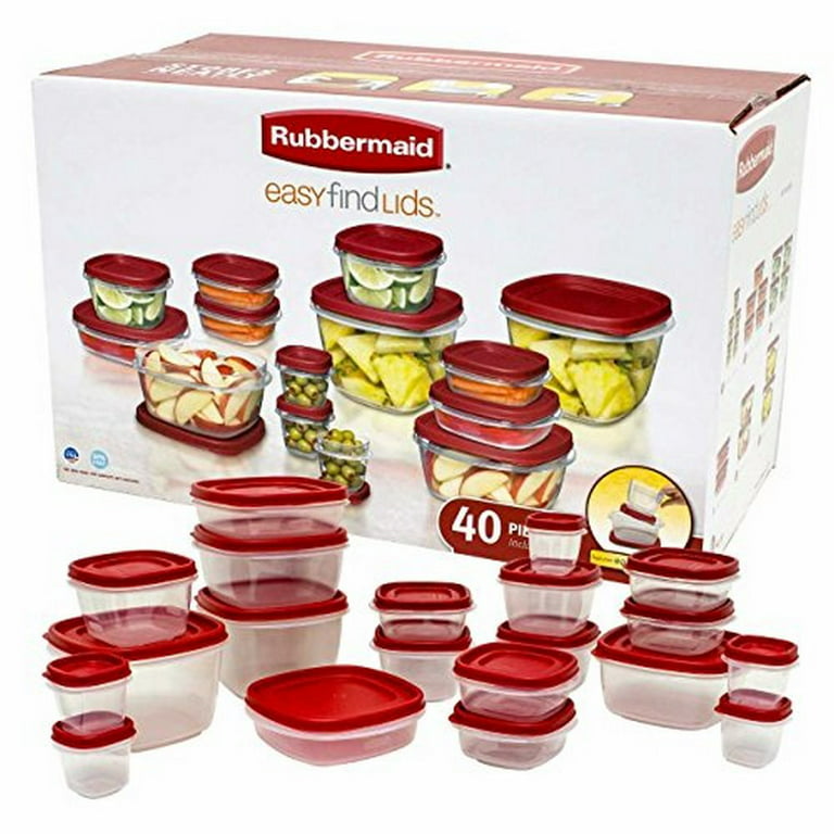 Rubbermaid 40 Pc Easy Find Lids Set, Food Storage, Household