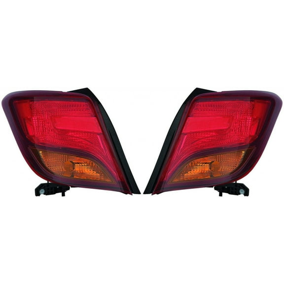 For Toyota Yaris Tail Light Assembly 2015 2016 2017 Pair Driver and Passenger Side CAPA Certified For TO2818154