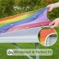 thumbnail image 6 of Rainbow Tie Dye Wave Pattern Square Fitted Tablecloth with Elastic Edge,Square Table Cover,Washable Elastic Table Cover for Home Kitchen Party Decor 36"x36", 6 of 6