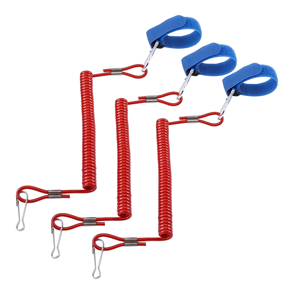 Greensen Rod Leash, Fishing Rod Leash,3pcs/bag Coiled Paddle Leash