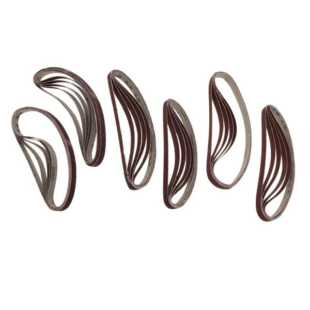 30 piezas 457x13mm de cinturón de lijado de metal Granos Herramientas de lijadora de cinturón shamjiam Juego de correas de lijar de metal