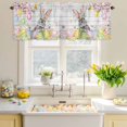 thumbnail image 4 of Valances for Windows Easter Rabbit Colorful Egg Rod Pocket Short Curtain for Bathroom Living Room Bedroom Spring Flower Tree Branch Wood 1 Panel 54x18in, 4 of 9