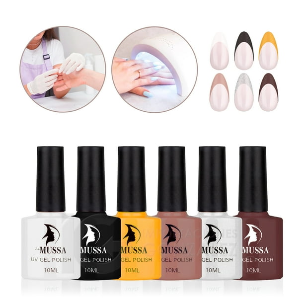 Esmaltes para uñas Mussa Gama de Gelish Semipermanente x 6 unidades 10 ml