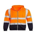 thumbnail image 3 of DEBGFS Unisex Workwear Coat Safety Reflective Strip Hoodies Jacket,orange,L, 3 of 7
