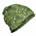 thumbnail image 1 of Leaves Unisex Beanie, Exotic Forest Monstera Leaf, Hiking Outdoors, Pastel Green Multicolor, by Ambesonne, 1 of 1