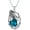 December, variant on Raven Necklace 925 Sterling Silver Crow Raven with Birthstone Pendant Necklace for Women