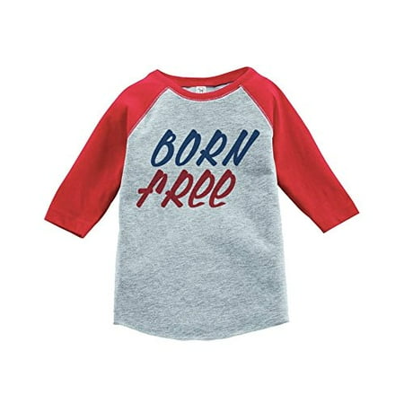 

Custom Party Shop Born Free 4th of July Raglan Tee 18 Month Red