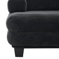 thumbnail image 4 of Christopher Knight Home 52.4" Oversized Chenille Chaise Lounge, Modern Sofa Bed with Layered Armrests, Black, 4 of 13