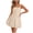 Beige, variant on Women's Sleeveless Mini Dress A-Line Bubble Hem Cocktail Party Casual Comfy Pocket Dress, Black L