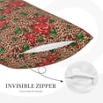 thumbnail image 3 of Daiia Rose Mix Leopard 1 Bedding Waterproof Pillow Protector Zippered Queen – Bed Bug Proof Pillow Encasement-14"x20", 3 of 6
