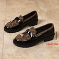 thumbnail image 6 of HEWUQI Platform Penny Loafers for Women Work Walking Slip on Business Casual Non Slip Chunky Leather Suede Splicing Dress Shoes Black Size 6, 6 of 7
