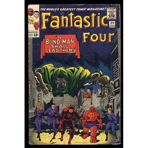 Fantastic Four #39 VG+ 4.5 1st Print Doctor Doom Appearance! Daredevil Comic Book